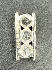 Vintage 925 Sterling Silver Cuff Bracelet Open and Slide Pendant
