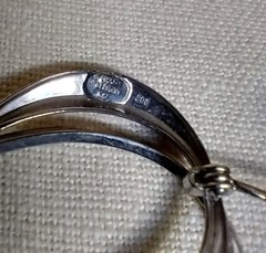 Vtg Pin Brooch Abstract Circular 800 Sterling Silver K&I Signed Germany MCM 3.9g