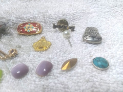 Lot of 17 Earrings Pins Crystals Rhinestones Buckle Parts For Parts Repair Use