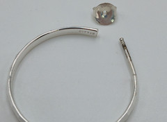 VTG FAS 925 Faceted Hoop Earrings 1.25in Sterling Silver 3g Classic Polished