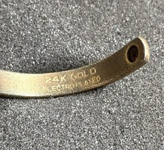 Vintage 24K Yellow Gold Electroplated Cuff Bracelet w/ Magnet 7.25”