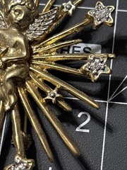 Large Starburst Angel Cherub Brooch