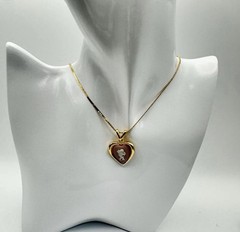Wedgwood Jasperware Heart Necklace Pink Angel Cameo Pendant with Box Vintage