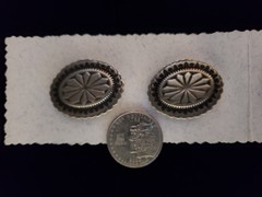 New Set of 4 Western Concho Snap Button Covers 925 Sterling , Vintage 3/4” Gift