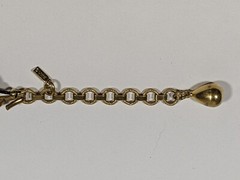 Monet Necklace Black & Gold Tone Beads Signature Tag 16″ Choker Extended 1990s