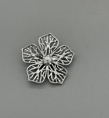 Gerry’s Hibiscus Hawaiian State Flower Brooch Pin Signed Floral Vintage GIFT 1.5