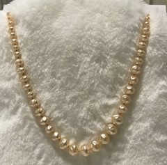 Vtg. 3 Faux High End Pearl Necklaces 1 Marked G Silver On Clasp (See All Photos)
