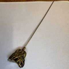 Antique Victorian Hair Stick Pin Ornate Floral Art Nouveau Monogram