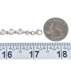 Vintage Sterling Silver 925 5.7mm Spiral Link Necklace 17″