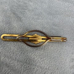 Vintage Tie Bar Gold Tone Religious Anchor Sacred Heart Cross Dad Gift