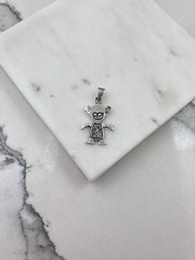 Vintage 925 Sterling Silver Mexico Taxco It’s A Girl Charm Pendant