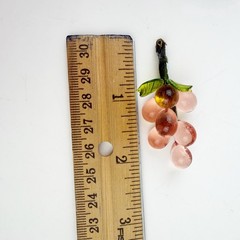 Vtg 90s Avon Italy Peach Pink Grape Lucite Cluster Pin Brooch Jewelry Box New