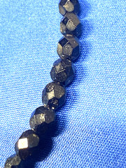Vintage Jet Black Glass 15″ Wire Choker + Pendant – Fits all