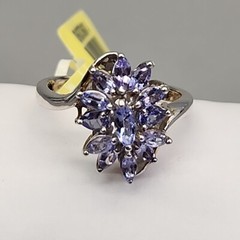 Iolite Ring Violet Lavender Sterling Silver 925 STS JTV Sz 7