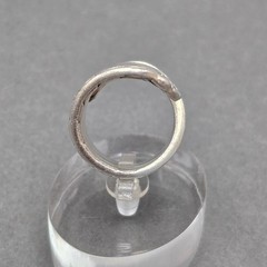 Vintage Edwards-Inlaid Silver Plated Bypass Spoon Ring Size 7 Upcycled Flatware