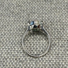 Vintage Millefiori Ring Oval Glass Multi Color Flowers Silver Tone Size 8.25
