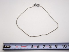 Silver Tone Chain Necklace Floral Clamp Accents Vintage Style Jewelry