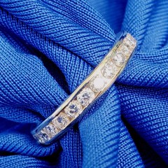 NATURAL EARTH MINED DIAMOND Wedding Band VVS Eternity Anniversary Stacking Ring