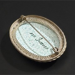 OOAK Artisan Landscape Brooch Signed 2×1.5″ inches One-of-a-kind Vintage