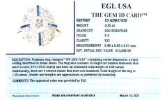 Antique Diamond Engagement Ring Size 5 UK-J1/2 Platinum EGL USA