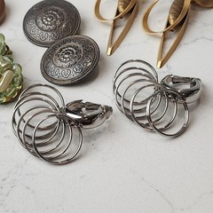 Vtg Clip-On Earrings Lot of 12 Pair Plastic Acrylic Metal Upcycle Craft Retro