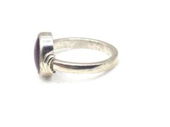 Sterling Silver Ring 6.5 US Size Real Natural Red 6 Rays Star Ruby Gemstone