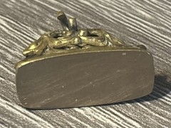 Antique Jewelry Vintage Necklace Pendant Pocket Watch Fob Gold Dolphin Charm