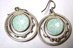 Vintage 1980s Russian Hand Painted Enamel Jewelry Earrings 3 Variations #122,157