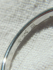 Antique Uncas Mfg Co. Cubic Zirconia Solitaire Ring U with Arrow Stamp Size 8.5