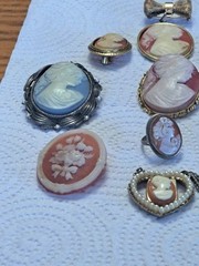 Cameo Vintage 800 Silver Ring, Brooches, Necklace & Earring Rings Judy Lee Group