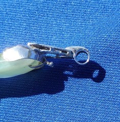 ORIGINAL Antique Green JADE DIAMOND Art Deco Pendant SOLID PLATINUM Medallion