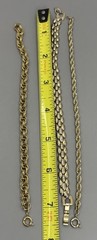 Vintage Chain Bracelet Lot Gold Tone Panther Link Rope Chains Stackable