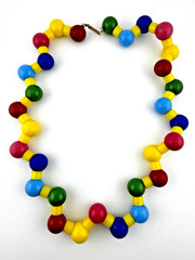 Vintage Pop Art Memphis Milano-inspired fashion Chunky Acrylic Bead Necklace