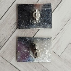 SWANK Vintage 1970 to 80s Silver Tone Textured Finish Filigree Center Cufflinks