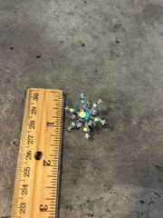 Vintage Brooch Lot of 4 Multi-Color Rhinestone Flowers and Snowflake