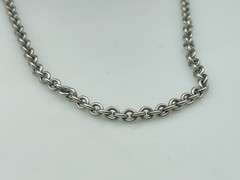 Vintage Sterling Silver Rolo Link Chain Necklace 32″