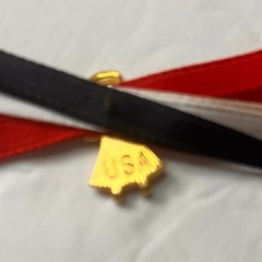 Vintage USA Pins with Ribbon Flag Angel