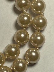 Bracelet 2 strand faux pearls Sterling Clasp Vintage Unused Mint Condition