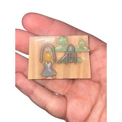 Lucinda Vintage Pin Playground Scene Jumping Rope Slide Swing Set Art Brooch