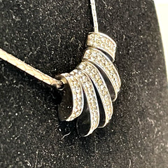 Silver Toned Choker Necklace Clear Rhinestones 16″ Plus 4″ Extender