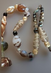 Vintage Teresa Goodall Lucite Statement Necklace Artisan OOAK Beads 26 In