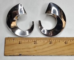 Suzanne St. Clair Vintage Retro 925 Sterling Silver Stud Earrings 1970s – 1980s