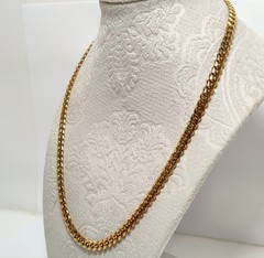 Wonderful 20″ Vint Genuine 18kgp Heavy Gold Plate Chain Link Necklace 5.7mm wide