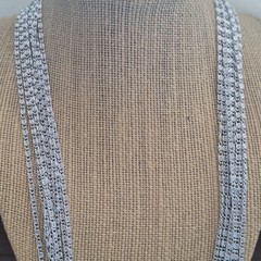 Vintage Celebrity ® Silvertone Cascade Necklace & Tassel Earrings Set 1960s Glam
