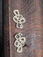 Vtg Art Deco Geometri Sterling Silver 925 Marcasite & Black Onyx Pierce Earrings