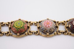 Vintage 1970’s Celebrity Moroccan Matrix Panel Bracelet by Delizza & Elster