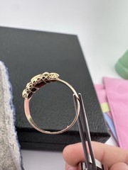 15k Gold Antique 5 Stone Ring Victorian Opal Pink Stones English Hallmarked 1864