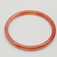Vintage Set of Five Glass Bangles Autumnal Colors Orange Yellow Brown Bohemian
