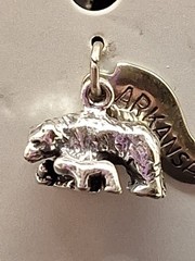 Wheeler 925 Silver Arkansas Razorback Charm.