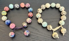 Two Vintage Viva Beads Boho Chunky Polymer Clay Handmade Bracelets